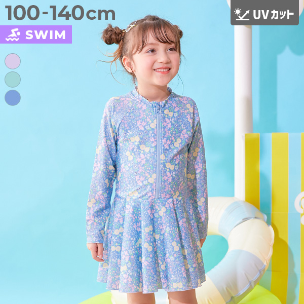 UVカット オールインワン ラッシュスイムワンピース水着