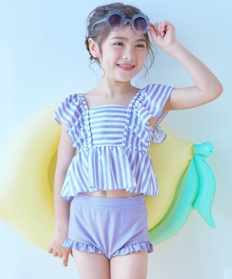UVカット えらべるデザイン ボリュームフリル セパレート水着