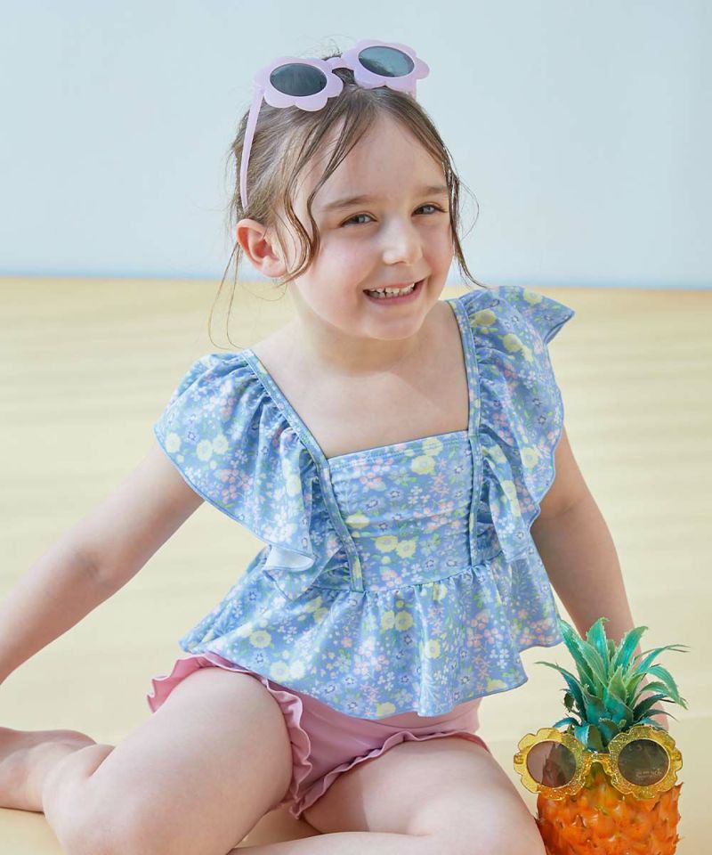 33%OFF】UVカット えらべるデザイン ボリュームフリル セパレート水着