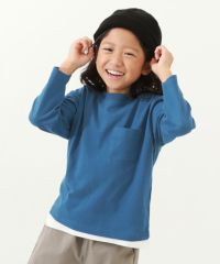 アウトレットSALE 36%OFF/返品不可】綿100% 無地 ポケット付き クルー