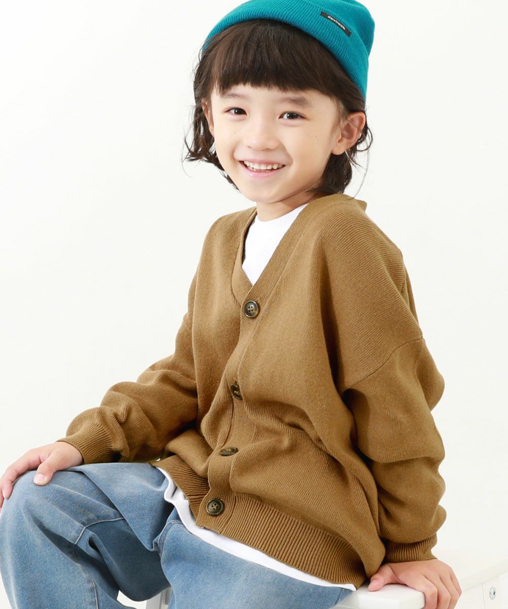 洗える ビッグシルエット コットンニットカーディガン | 子供服の通販 
