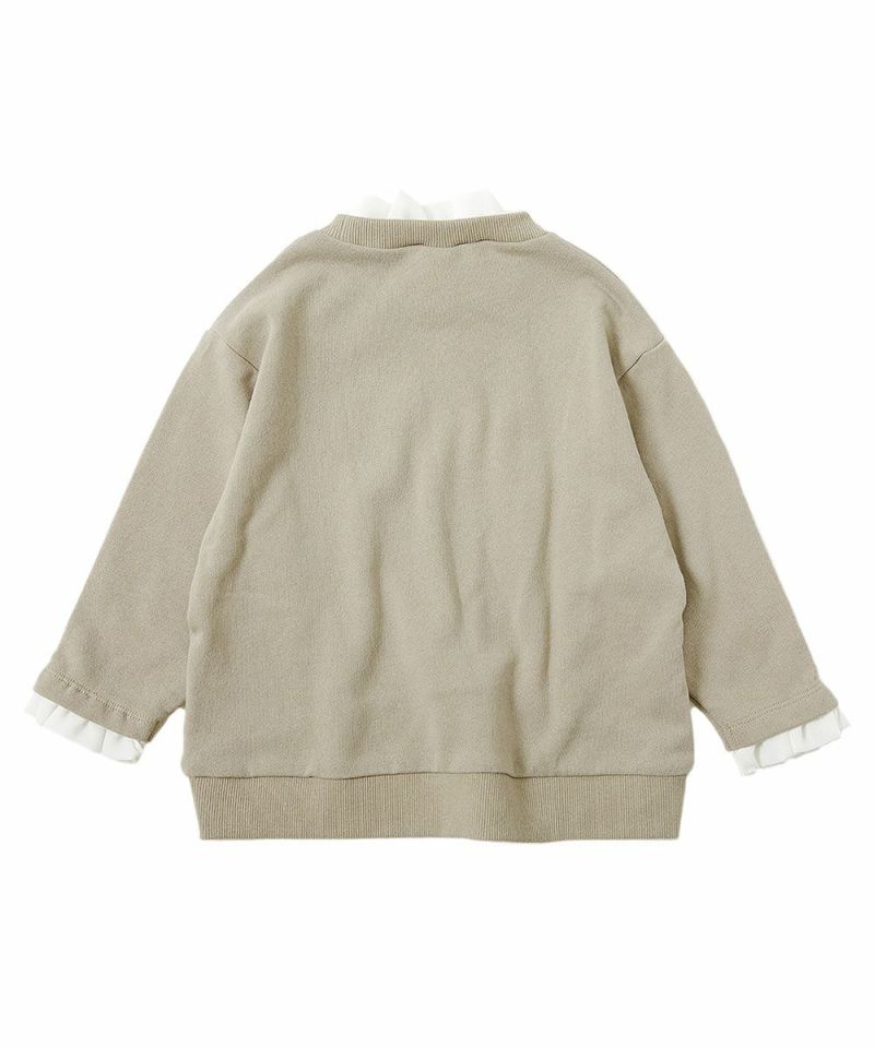 綿100% 重ね着風フリル スウェットトレーナー | 子供服の通販