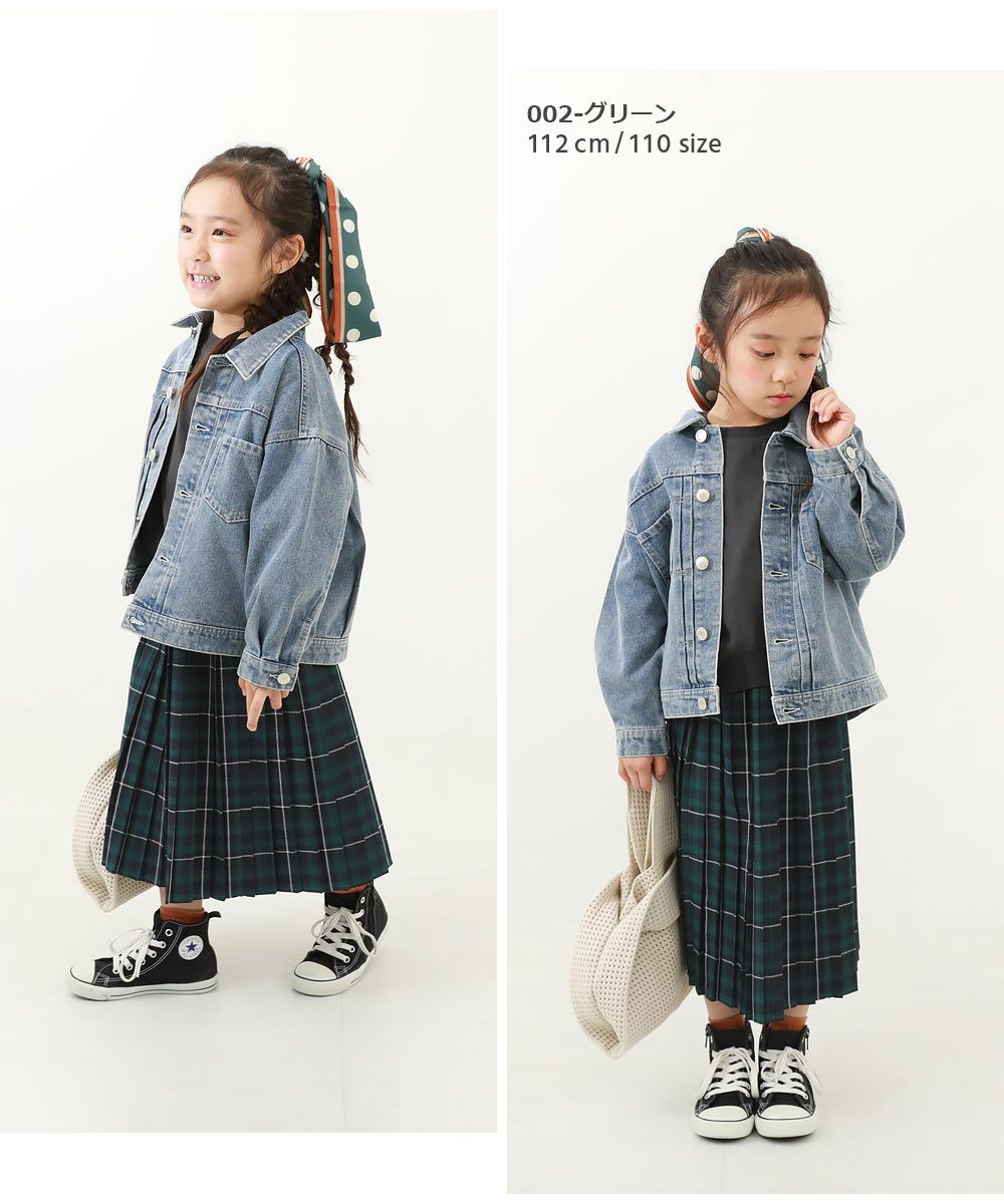 アウトレットSALE64%OFF/返品不可】チェック柄 プリーツ ロング  