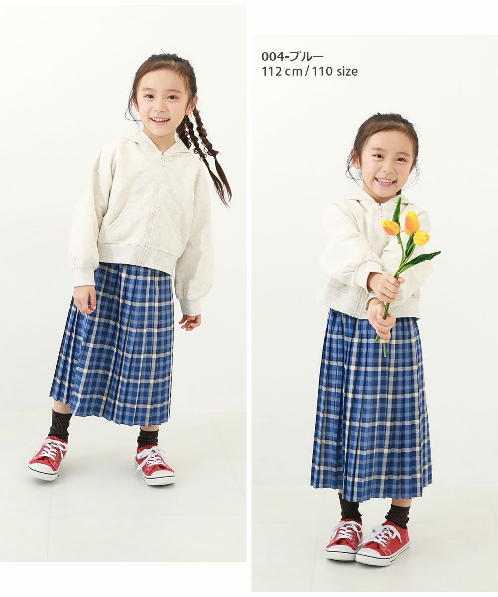 アウトレットSALE64%OFF/返品不可】チェック柄 プリーツ ロング  