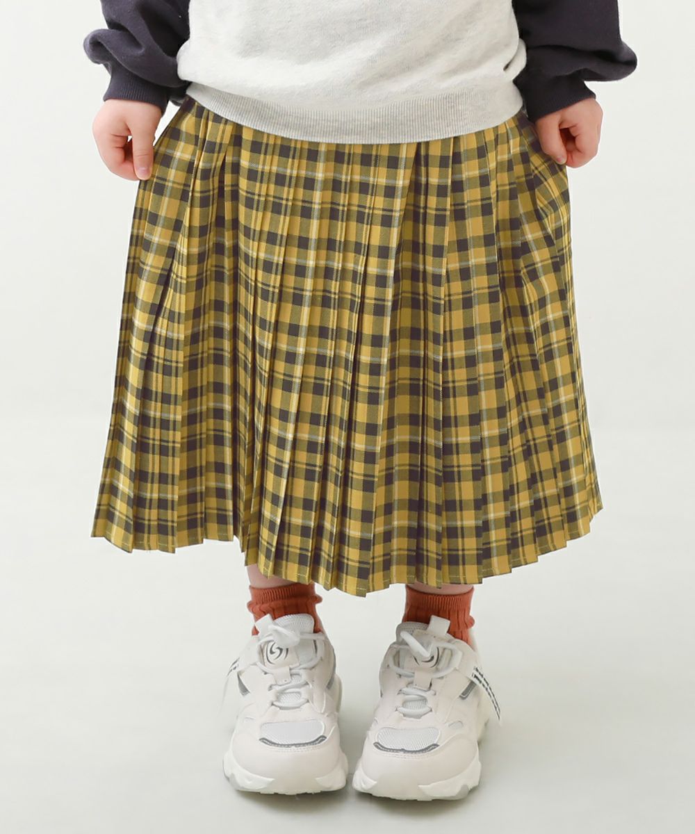 アウトレットSALE64%OFF/返品不可】チェック柄 プリーツ ロング  