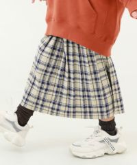 KIDILL チェック柄プリーツスカート Chick スカート Check Pleats Skirt with Belt / チェック柄 プリーツ