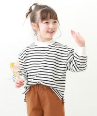 11%OFF】ガールズ ゆるっとボーダー 長袖Tシャツ | 子供服の通販 