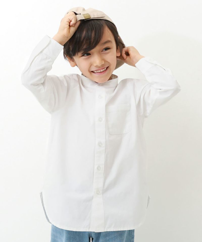 スタンドカラーロング丈シャツ | 子供服の通販 デビロック公式サイト