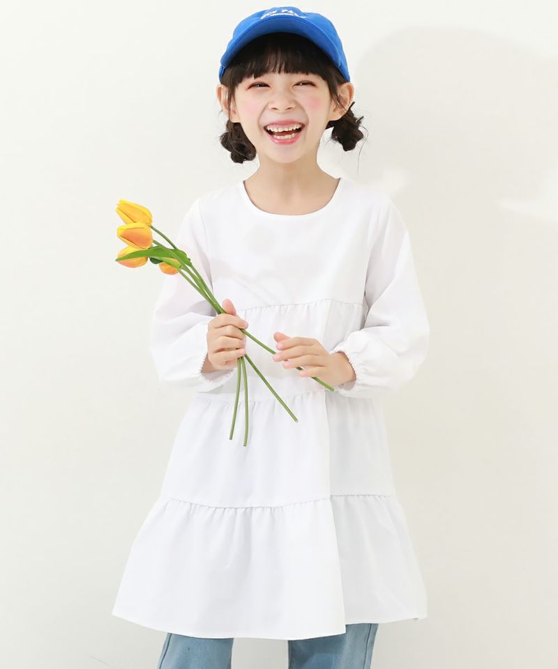 アウトレットSALE60%OFF/返品不可】ティアード長袖ワンピース | 子供服