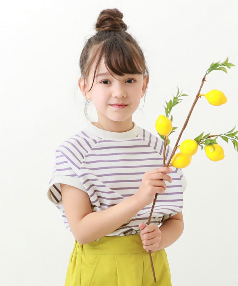 6%OFF】モックネック先染め ボーダー半袖Tシャツ | 子供服の通販