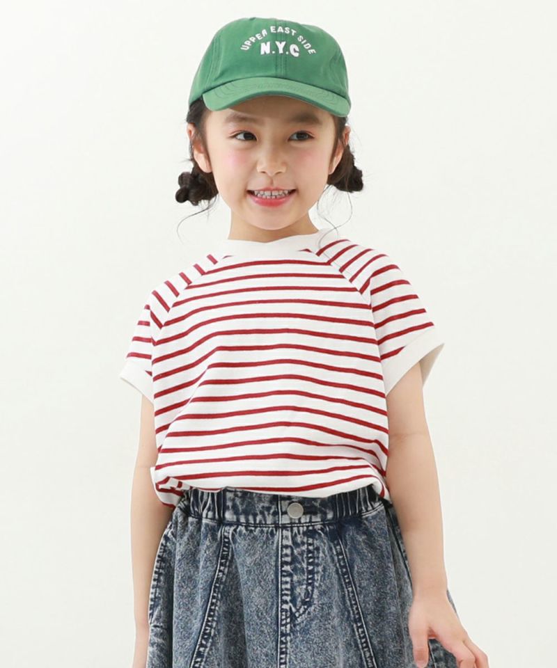 50%OFF】モックネック先染め ボーダー半袖Tシャツ | 子供服の