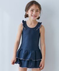 UVカット 女児 セパレート型 フリルスクール水着 | 子供服の通販