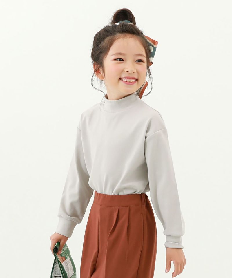 SPECIAL SALE 7%OFF】もちもちストレッチ モックネック長袖Tシャツ