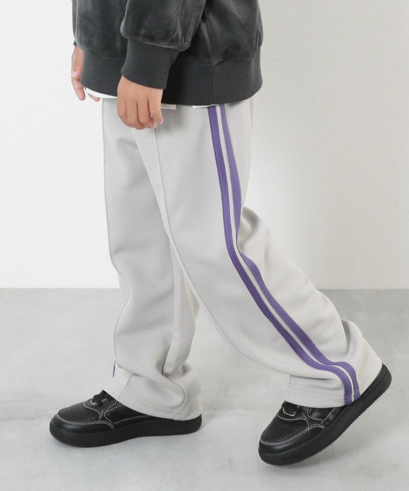 Yonkon ラインパンツ カーディガンセット 最大5%OFF】【セットアップ可能】サイドライン ワイドパンツ
