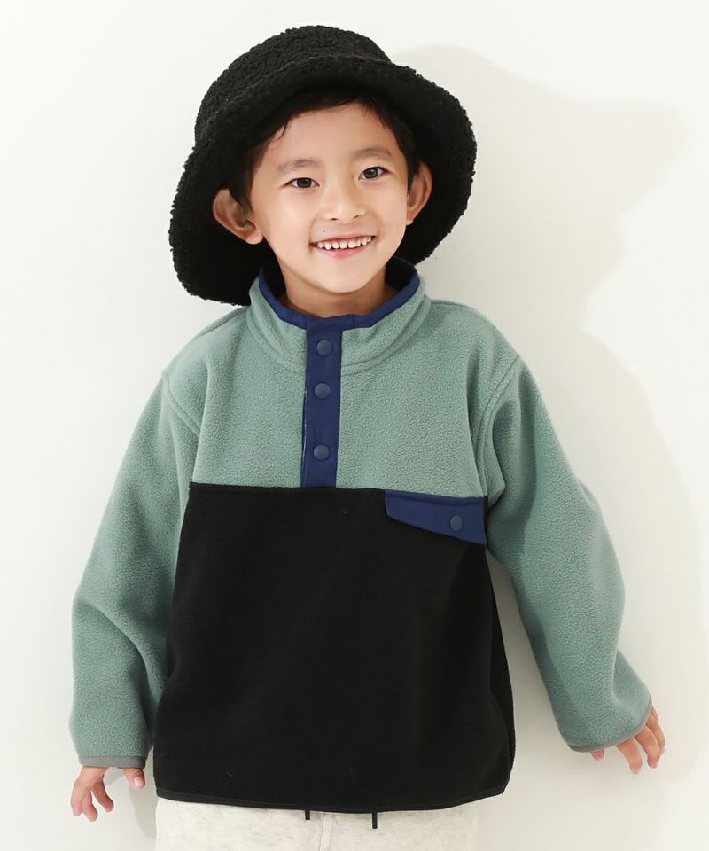 45%OFF】配色切り替え エアリーフリース プルオーバー | 子供服