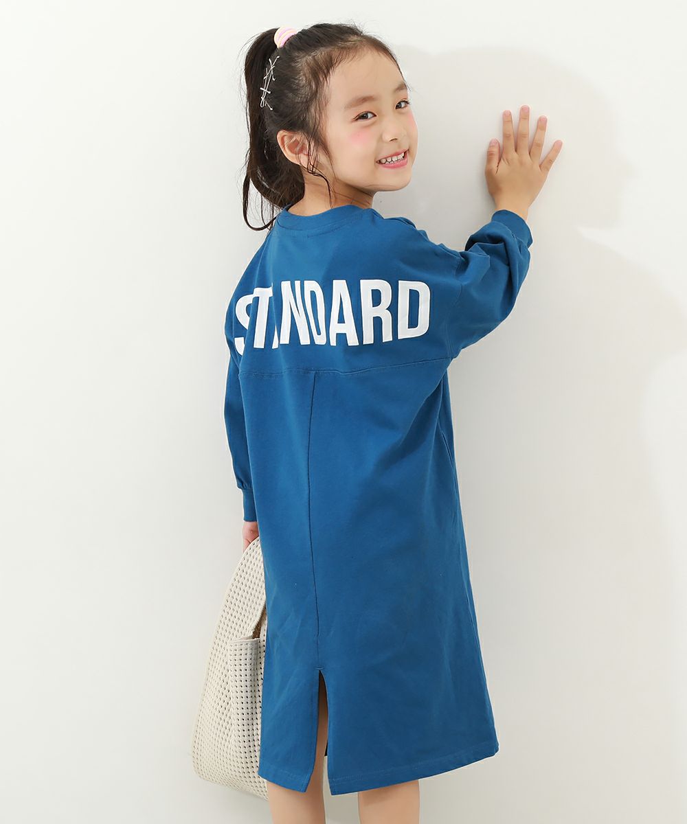 50%OFF】綿100% STANDARD バックロゴプリント 長袖ワンピース | 子供服 