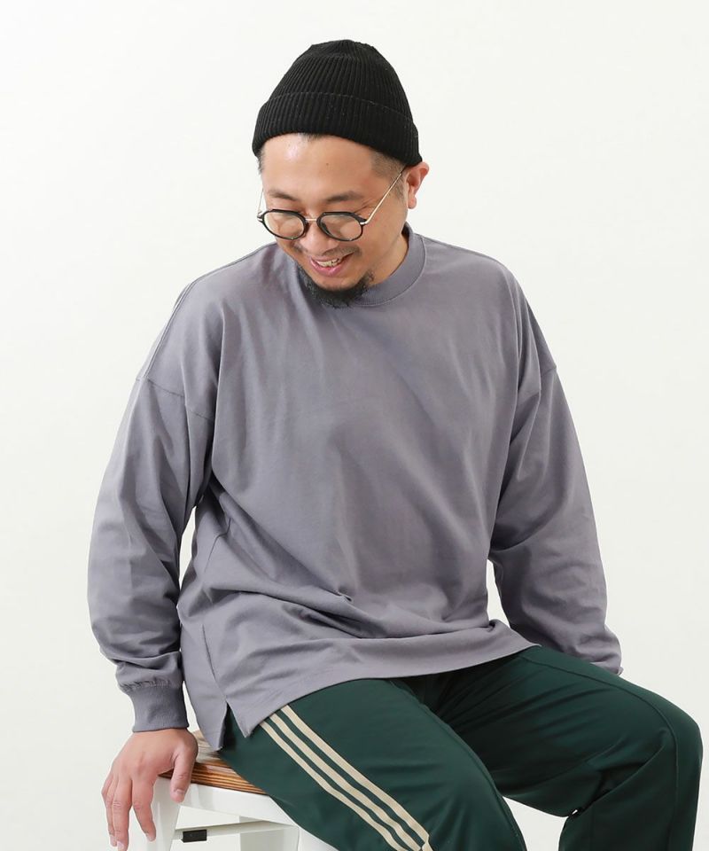 綿100% お洗濯してもよれにくい ビッグシルエット 袖リブ 大人
