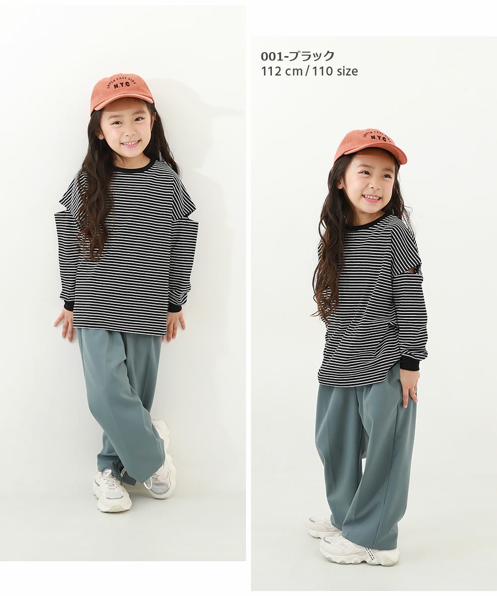 30%OFF】カットアウト ドロップショルダー 長袖Tシャツ | 子供服の通販  