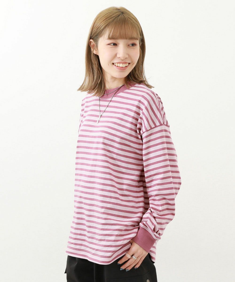 綿100% お洗濯してもよれにくい ビッグシルエット 袖リブ 大人 