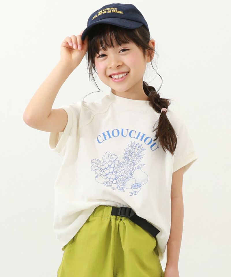 デビラボ ガールズ フレンチラグラン プリント半袖Tシャツ | 子供服の