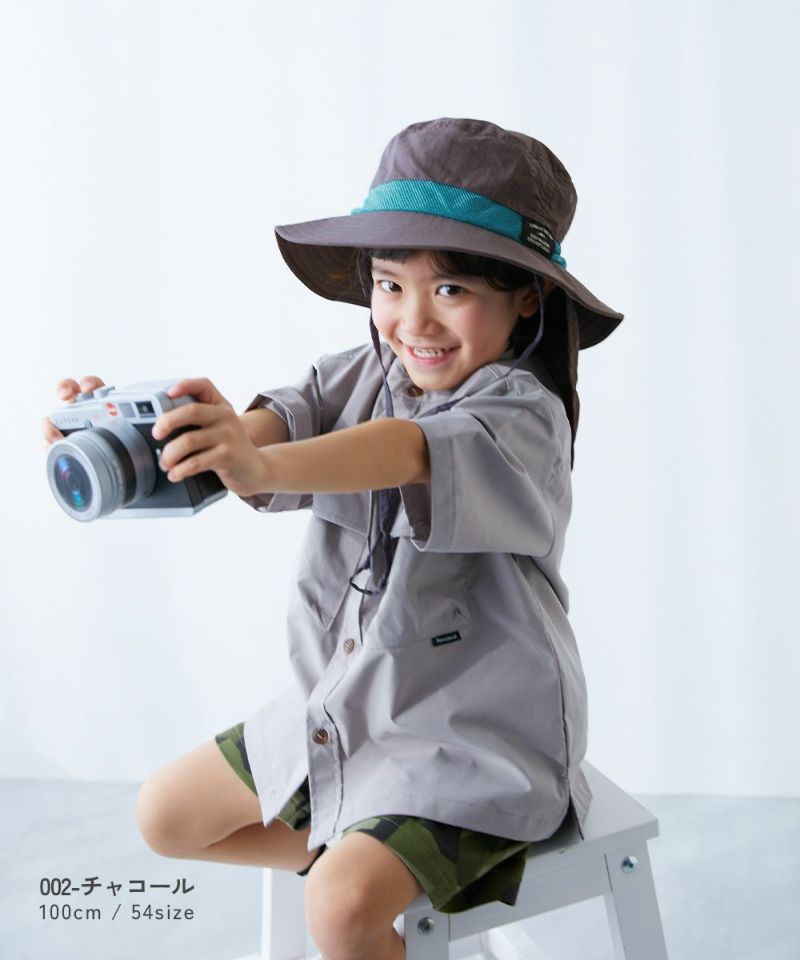 UVカット 親子で使える 日よけ付き 撥水 フェスハット 子供服 キッズ 男の子 女の子 帽子 ハット | devirock 楽天市場店