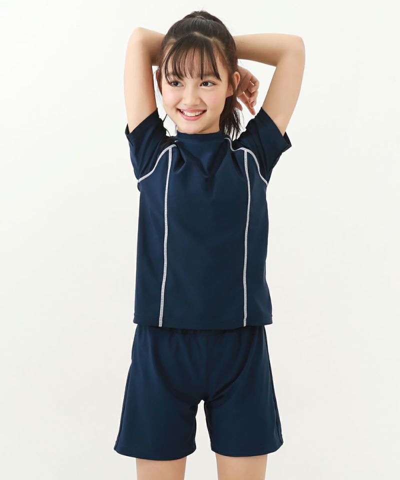 女児Tシャツ＆パンツ型スクール水着 | 子供服の通販 デビロック公式サイト