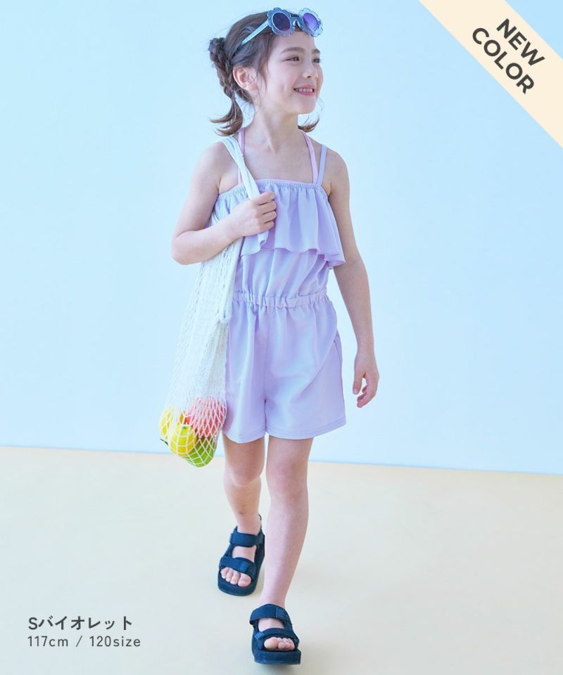 P10倍】UVカット サロペット付き セパレート水着 3Pセット