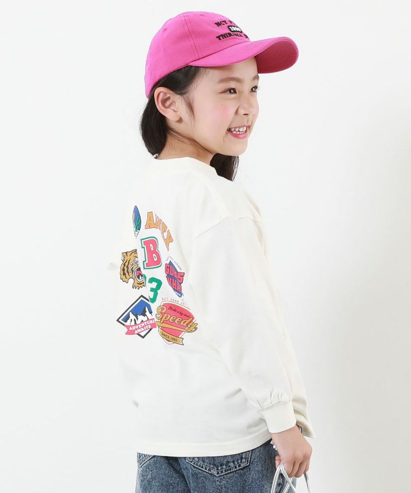 9%OFF】綿100% デビラボ BIGシルエット プリント袖リブ 長袖T