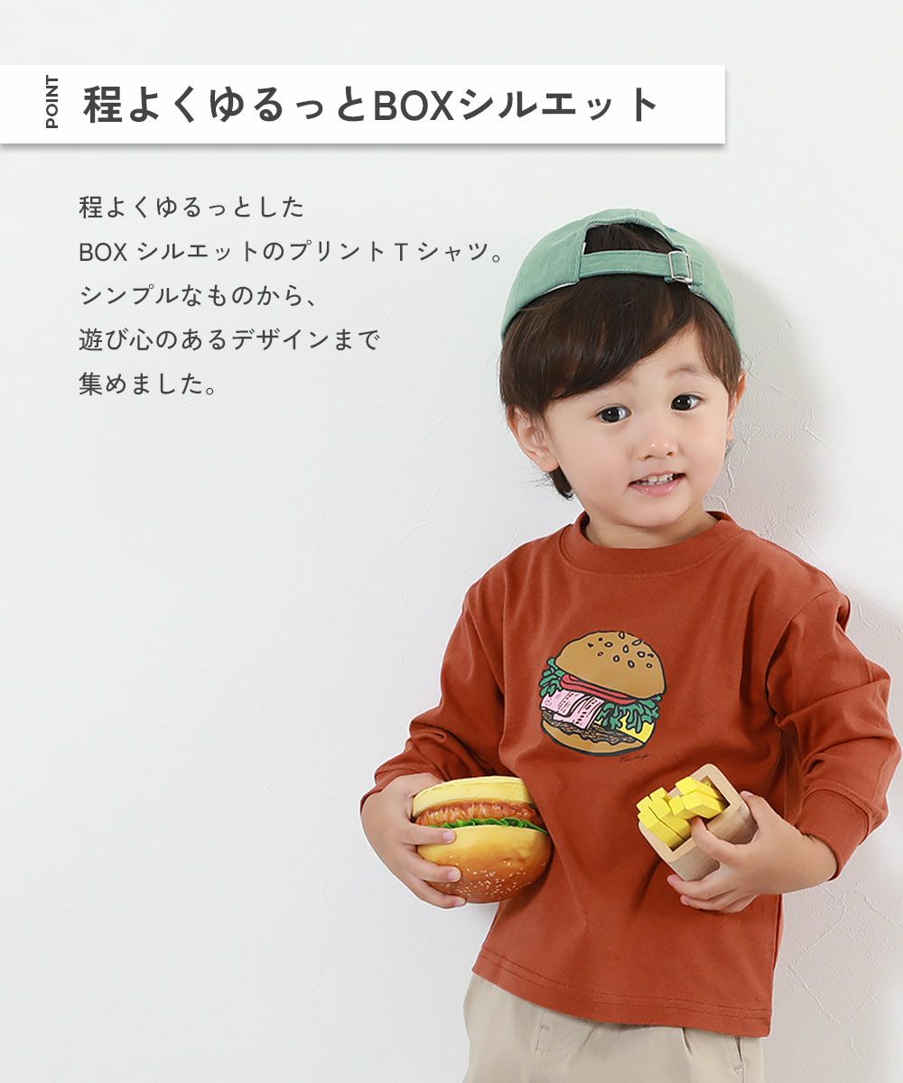10%OFF】綿100% デビラボ プリント袖リブ 長袖Tシャツ | 子供服の通販 