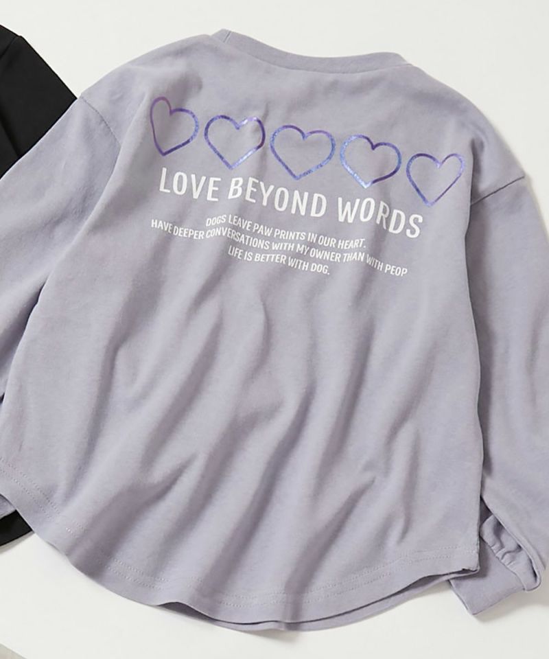 プリント長袖Tシャツ セール】 フロスト加工プリント長袖Tシャツ （Tシャツ