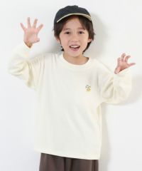 2枚セット ボンポワン 長袖 スモック  12A と長袖カットソー 作業服 桑和 SOWA 長袖ローネックTシャツ 50388 胸ポケット付き