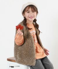 yori プードルフードジレ　ベスト　ベビーピンク 送料無料】 フード付きロングベスト 4色 洗える レディース
