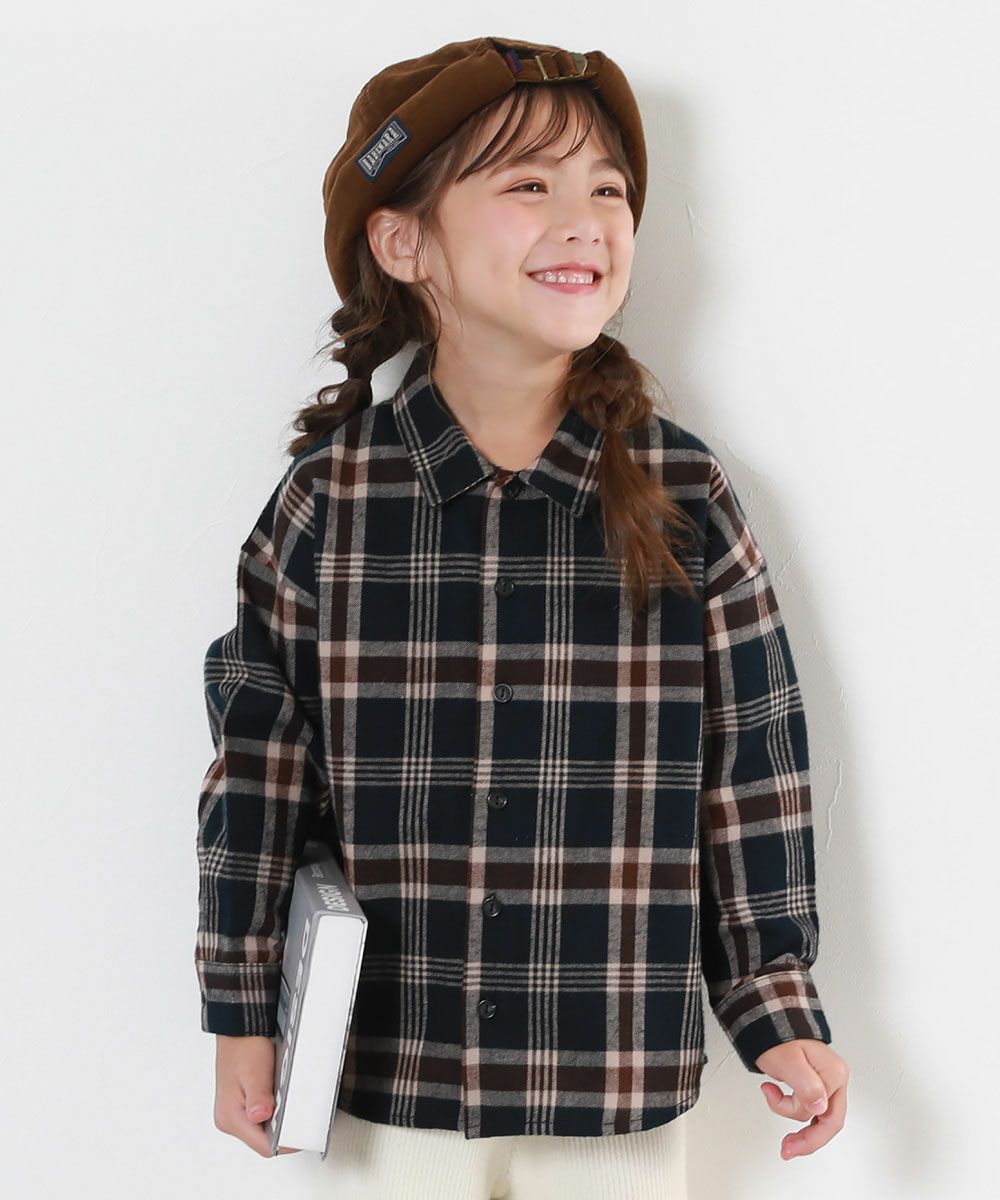 綿100% チェック柄 長袖ネルシャツ | 子供服の通販 デビロック公式サイト