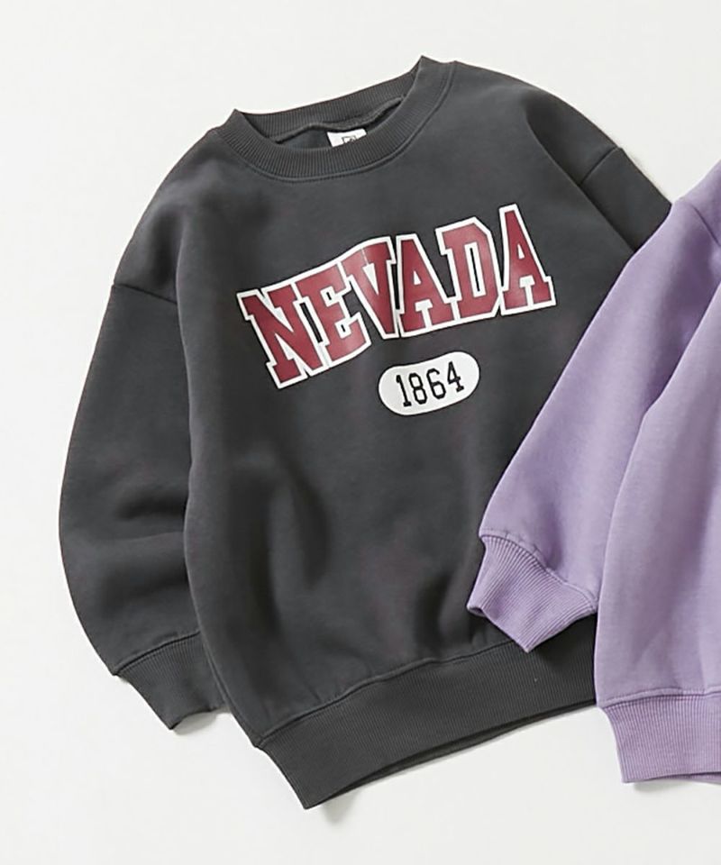 31%OFF】デビラボ プリント 裏起毛 BOXシルエット トレーナー