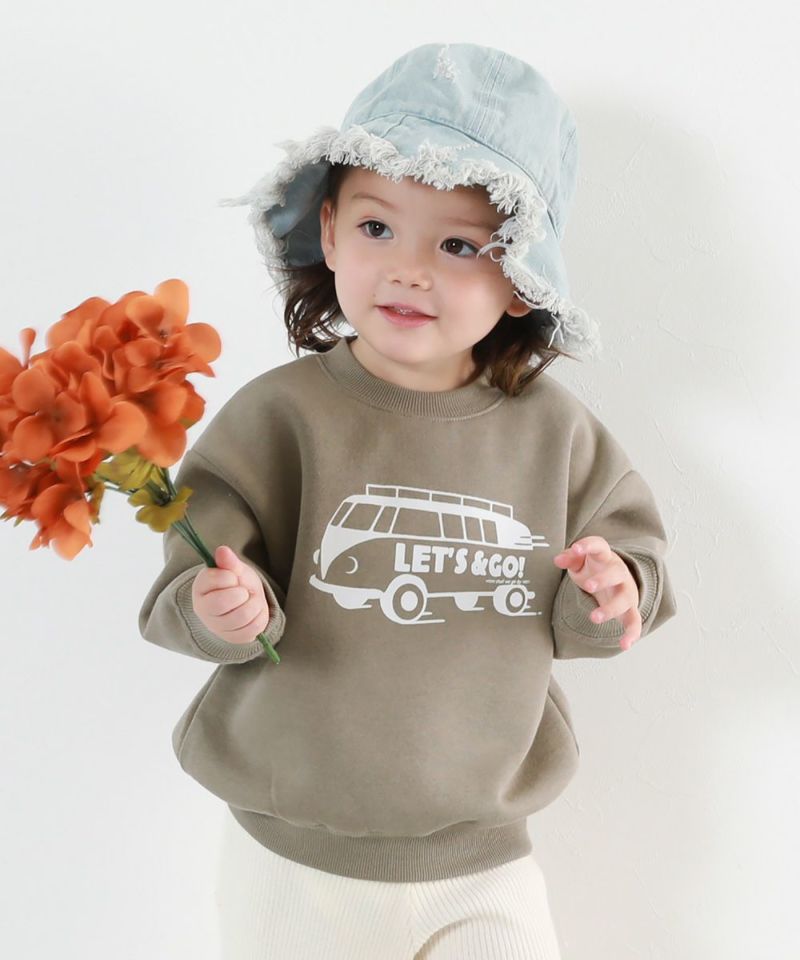 31%OFF】デビラボ プリント 裏起毛 BOXシルエット トレーナー