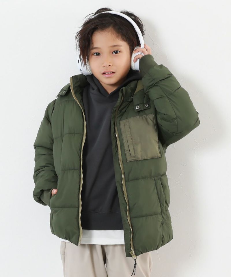 洗える ファイバーダウン フードが取り外せる あったか防風 ジャケット | 子供服の通販 デビロック公式サイト