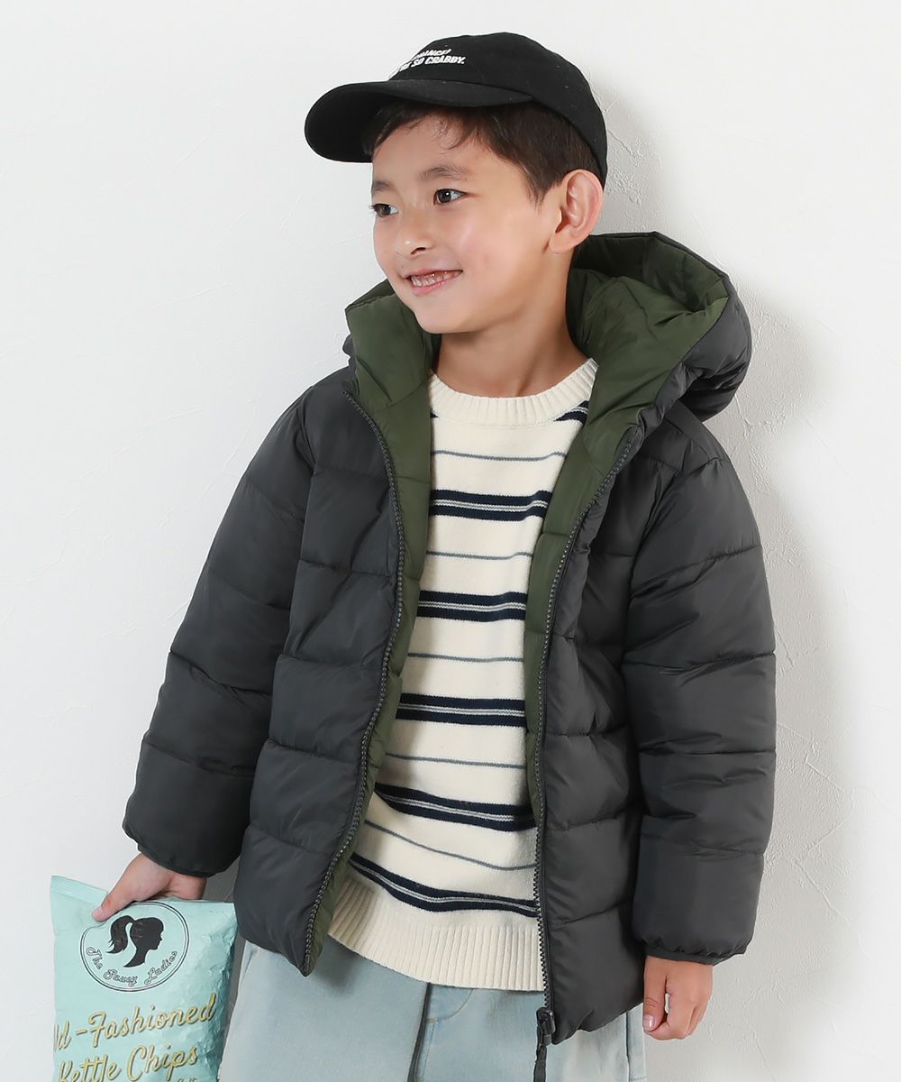 洗える ファイバーダウン リバーシブル ふっくら ジャケット | 子供服 