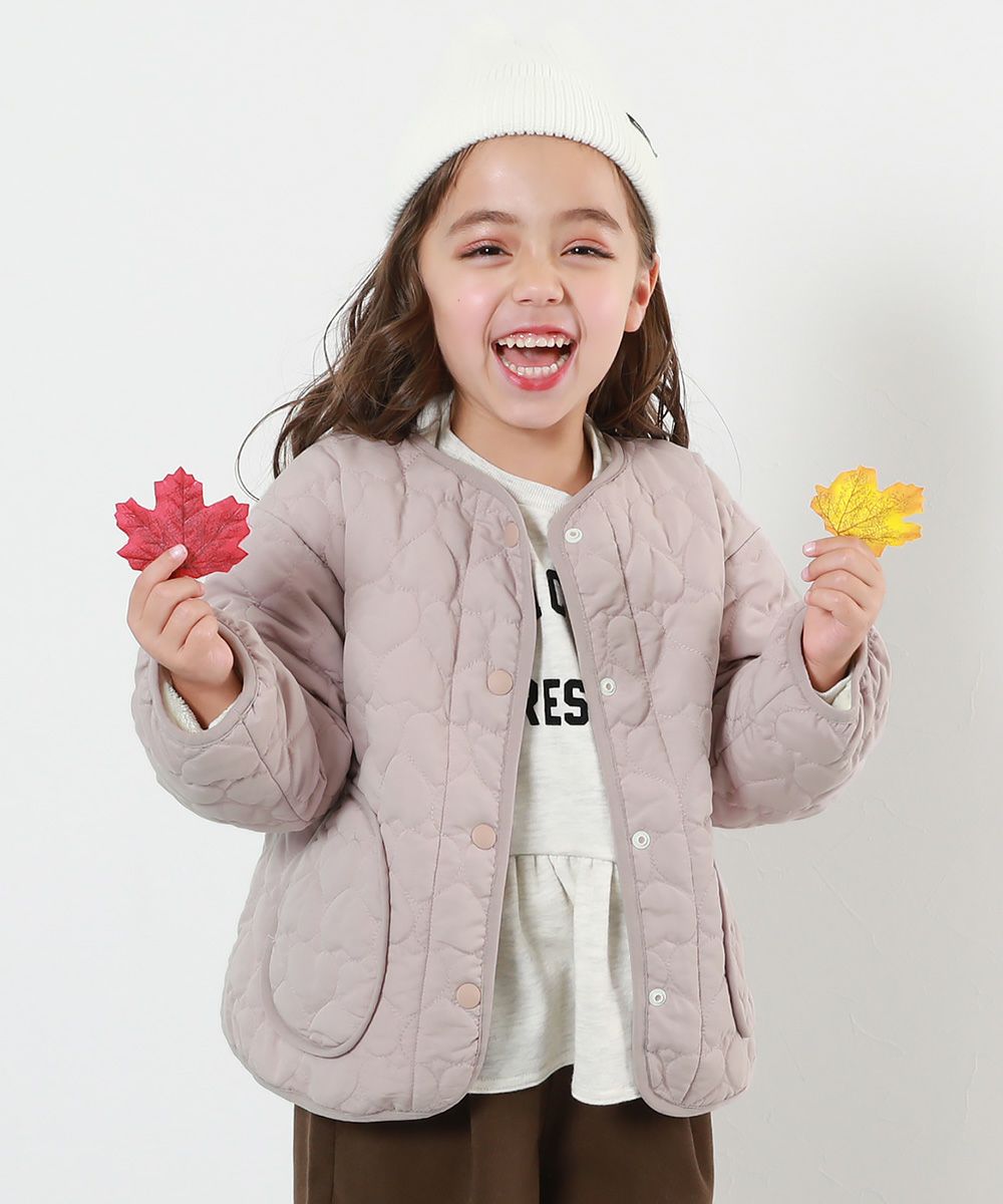 オフホワイト キッズ Kids アローズ ジップアップ キルティング ジャケット 