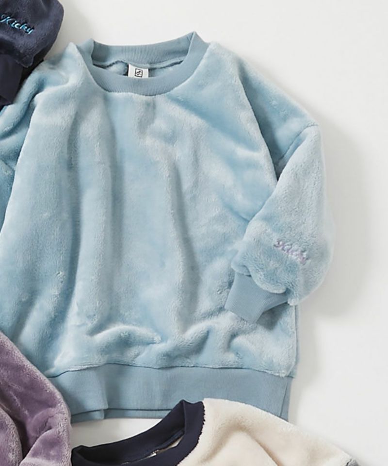 フリース トレーナー 60%OFF】袖刺繍 ファーフリース トレーナー | 子供服の通販