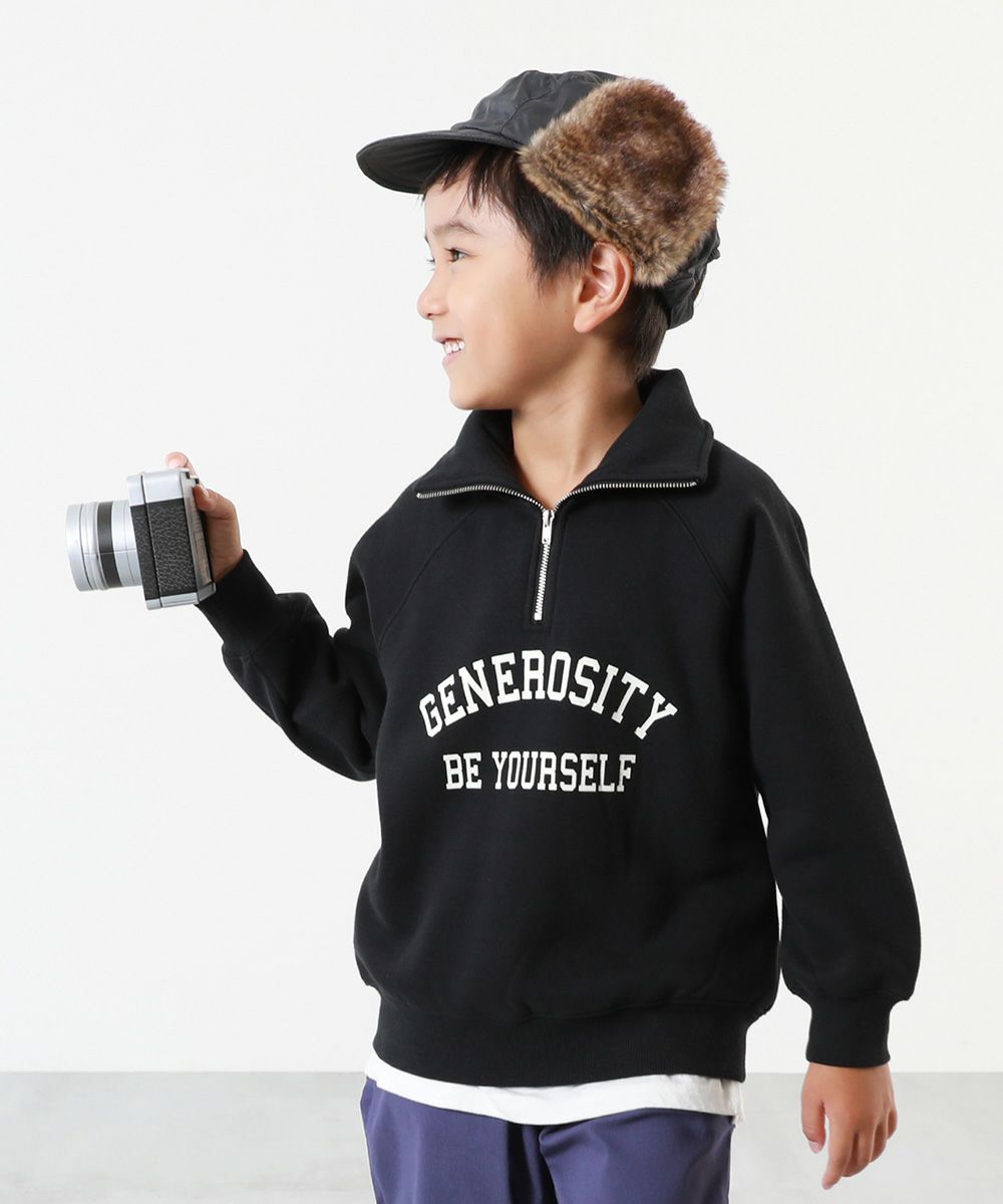 53%OFF】エアリースウェット 裏起毛 ハーフジップ トレーナー | 子供服 