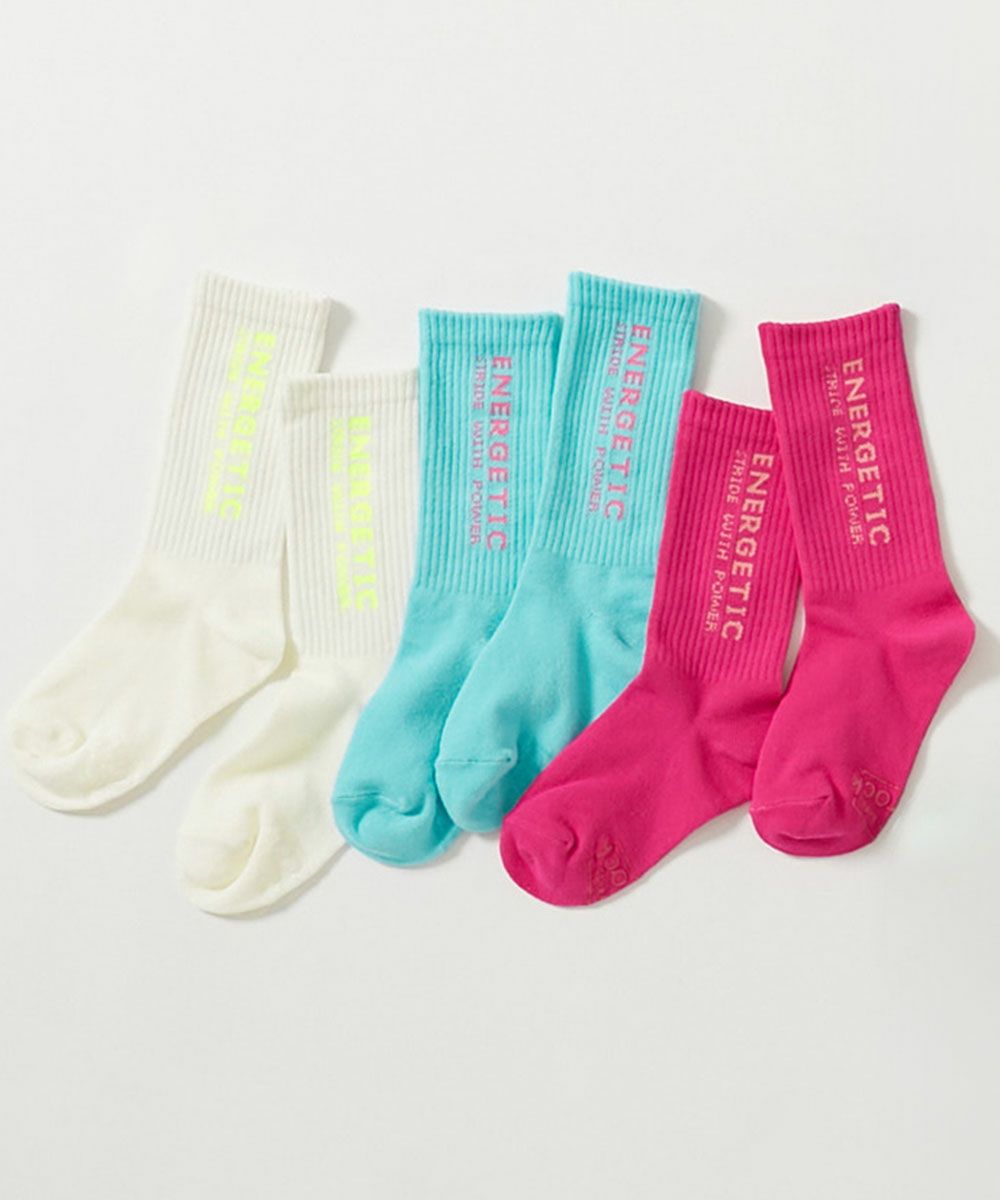 カラフルチェック柄ソックス3足セット カラフルチェック柄ソックス3足セット チェッカー柄ソックス3足セット