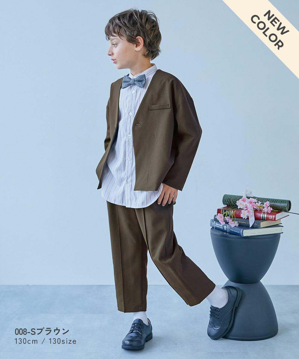 5%OFF】フォーマル ノーカラージャケット セットアップ(ロングパンツ 