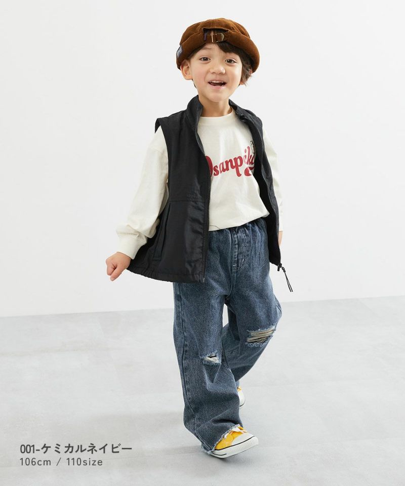 ケミカル ダメージ ストレートデニム | 子供服の通販 デビロック