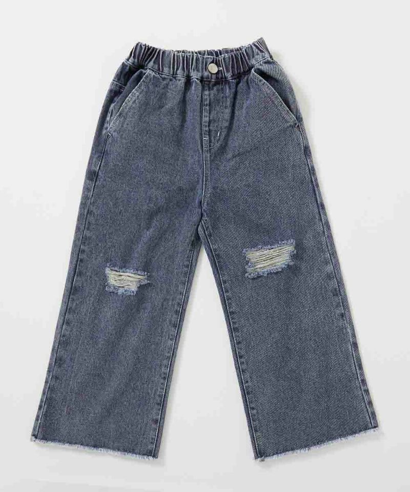 ケミカル ダメージ ストレートデニム | 子供服の通販 デビロック