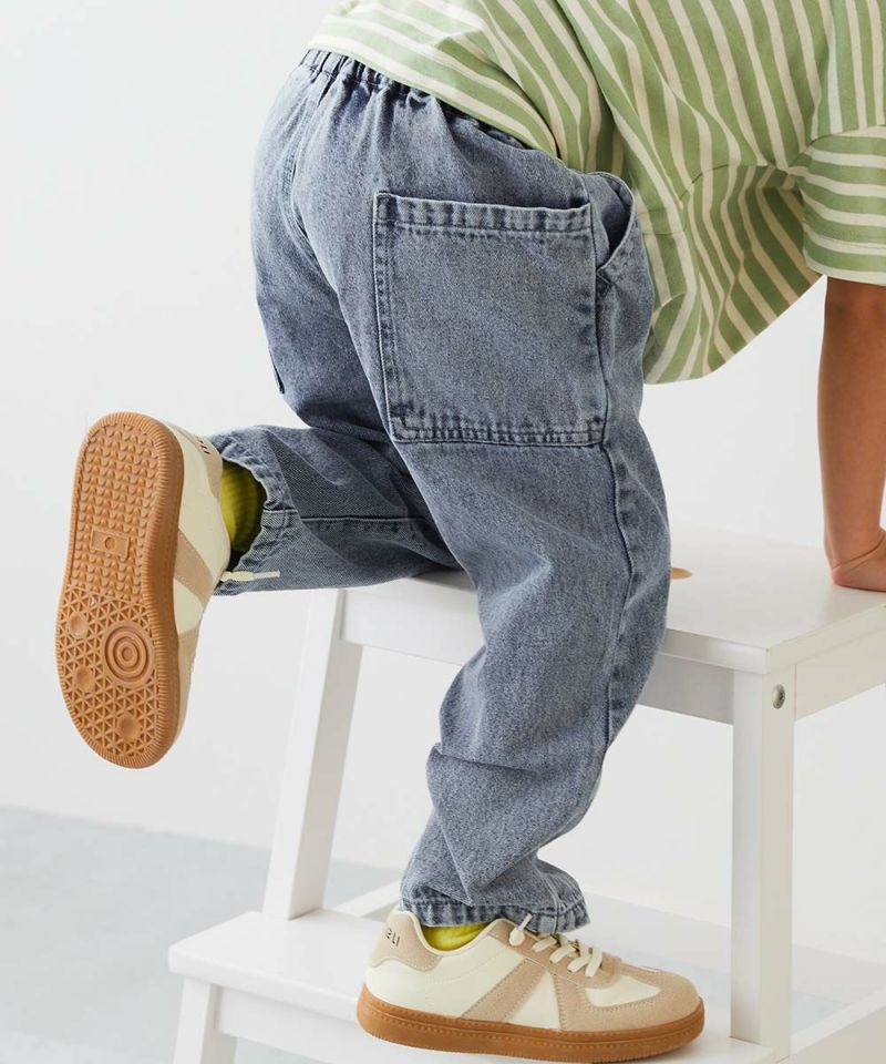 ダッドポケット ケミカルデニム ワイドパンツ | 子供服の通販 ダッドポケット ケミカルデニム ワイドパンツ | 子供服の通販