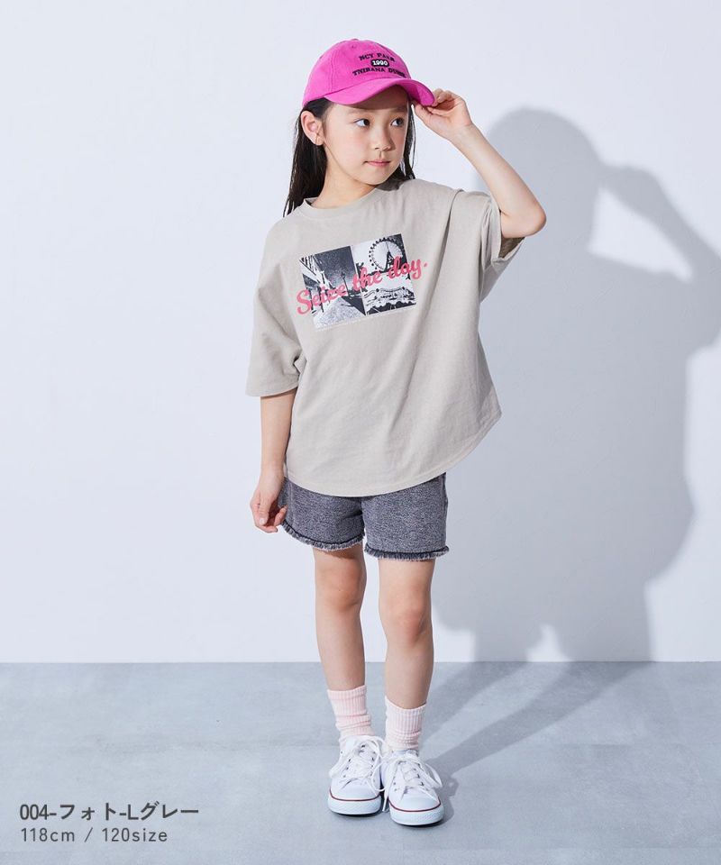 綿100％ デビラボ スーパーBIGシルエット プリント半袖Tシャツ