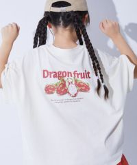 りんご*size130 18%OFF】綿100％ デビラボ スーパーBIGシルエット プリント半袖T