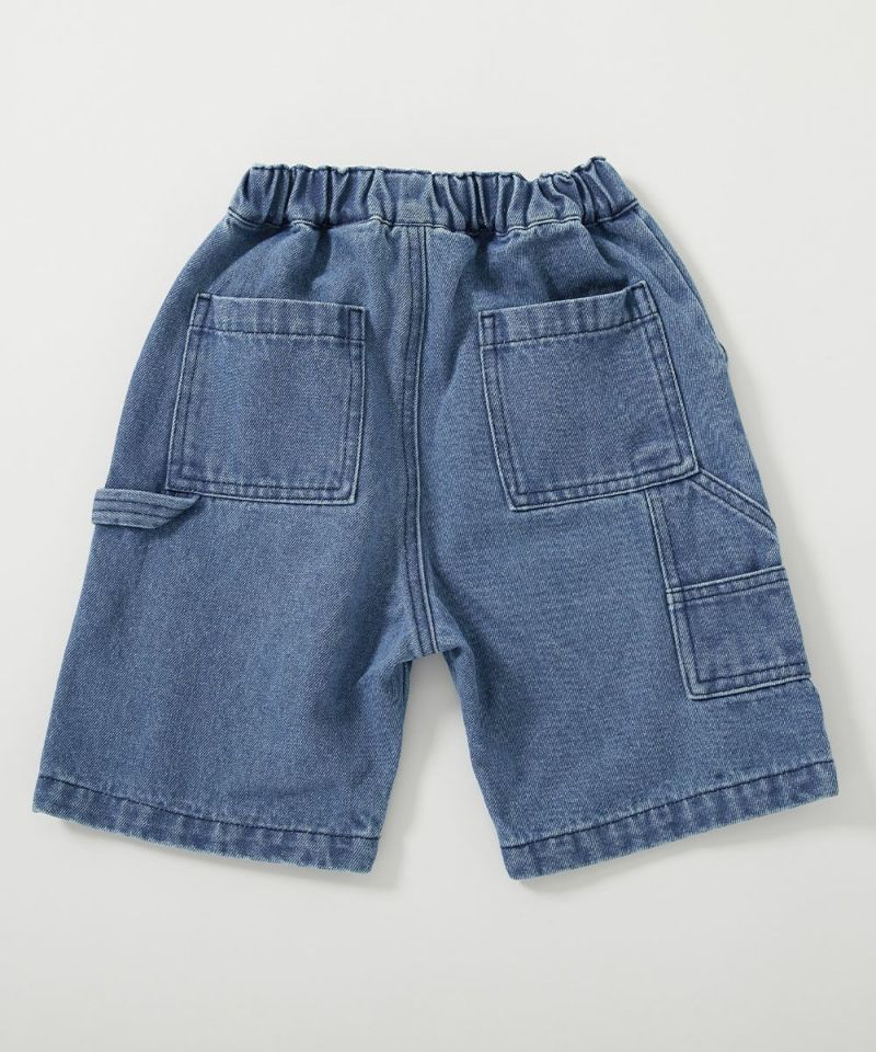 ルーズシルエット デニム ペインターハーフパンツ | 子供服の