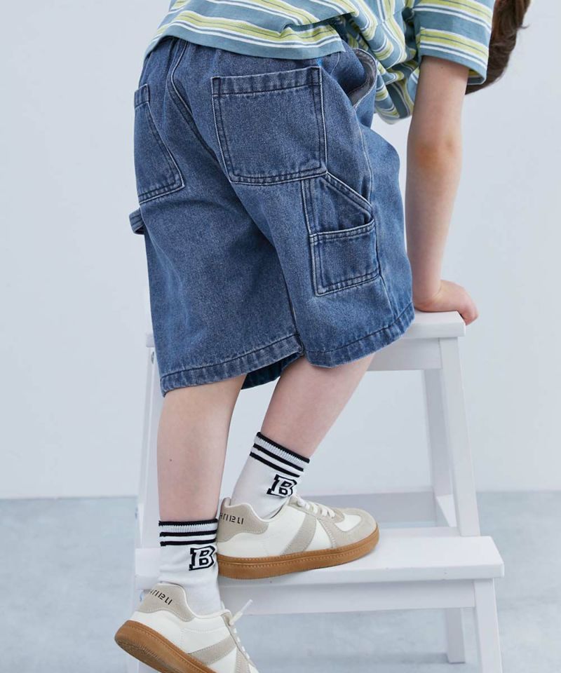 NECOYEP デニムハーフパンツ ルーズフィットジーンズ ショーツ