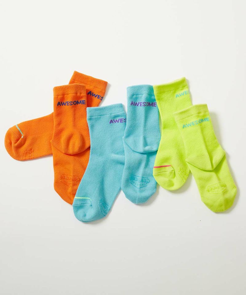 3足セット ネオンカラー メッシュ ショート丈ソックス | 子供服